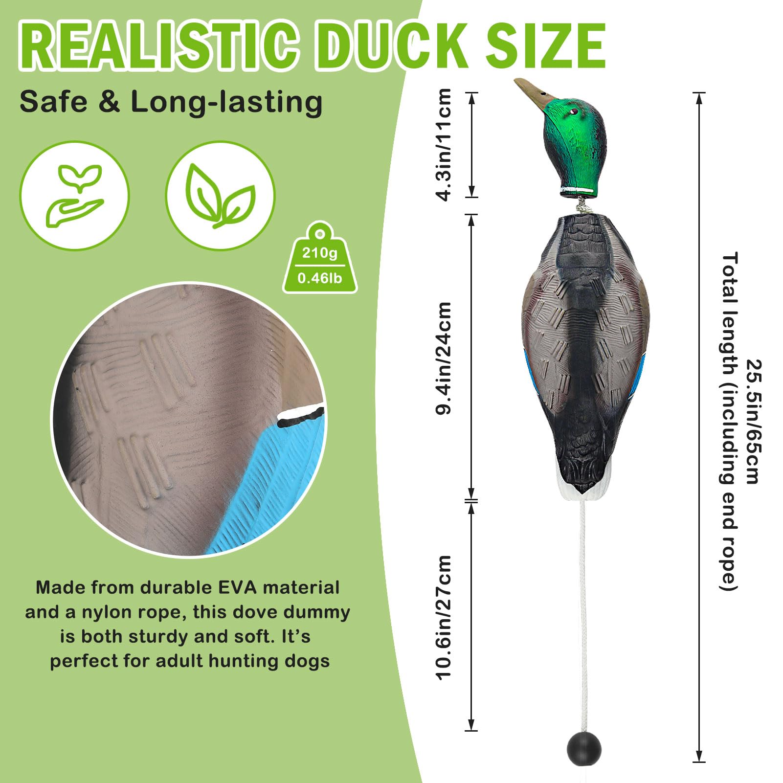 ARCHEREST Dead Duck Dummy Bumper per caccia retriever addestramento cane galleggiante