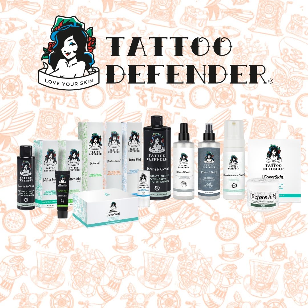 Tattoo Defender Ink Revitalizer 100 ml Crema Mantenimiento Tatuajes Refresca Colores Negro