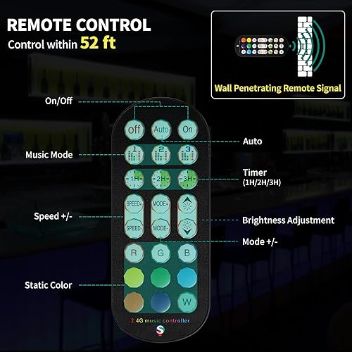 Miniatura 5 de YITAHOME Estante de exhibición de botellas de licor con luz LED, 3 escalones, 30 pulgadas, estante de alcohol para decoración del hogar, mostrador
