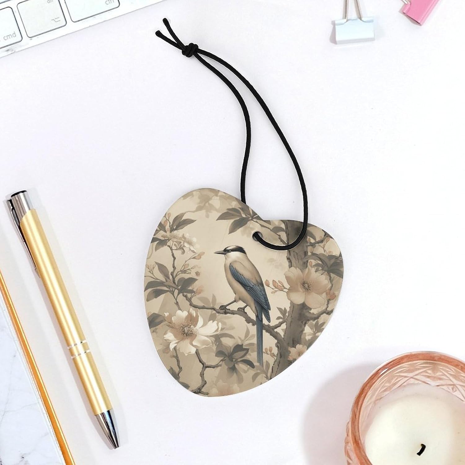 5 Pcs Car Air Fresheners Hanging Air Freshener Birds And Flowers Hanging Scented Cards Fragrance Scented Cards for Car Car Aromatherapy Tablets for Car