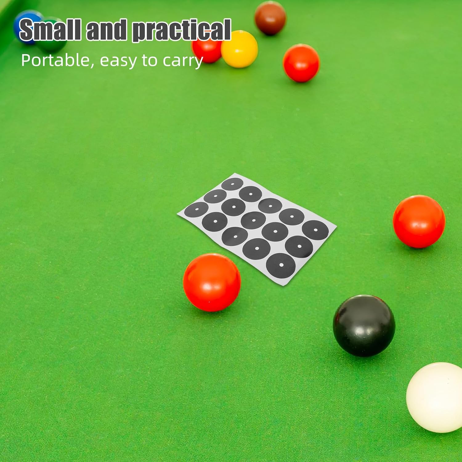 Kisangel 5pcs Snooker Pool Accessories Pack Marker Dots Billiard Position Patches & Table Stickers for Spot Placement Pocket Marking Table Cloth