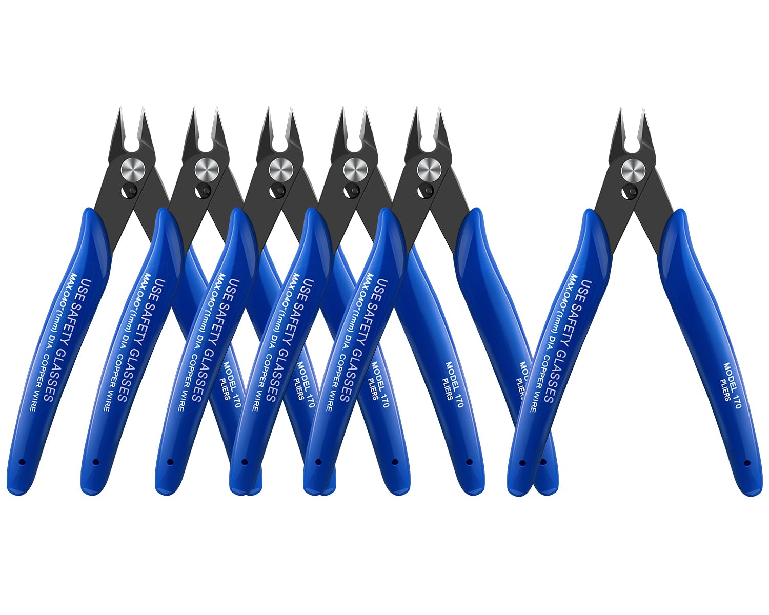 6 Pack Wire Cable Cutter, Flush Cutters Side Cutters Durable Electrical Mini Cutting Plier Side Snips Flush Pliers Diagonal Cutting Pliers Tool for Coil Making Home DIY Jewelry