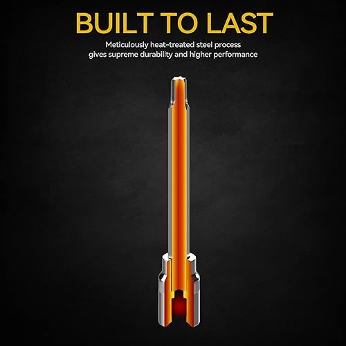 Miniatura 7 de Renekton Juego de llaves de vaso Torx extra largas de 38", Star T25-T60, S2 y CR-V, 7 piezas