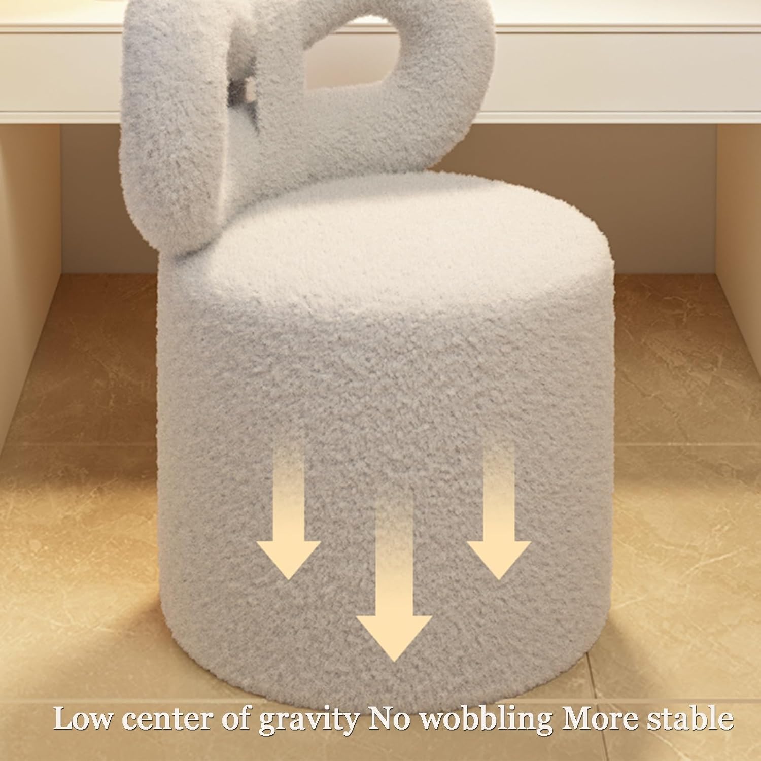 Bedroom Makeup Chair, Dressing Stool, Light Luxury and High-End Feeling, Simple and Thickened Internet Famous Nail and Dressing Table Chair(D)