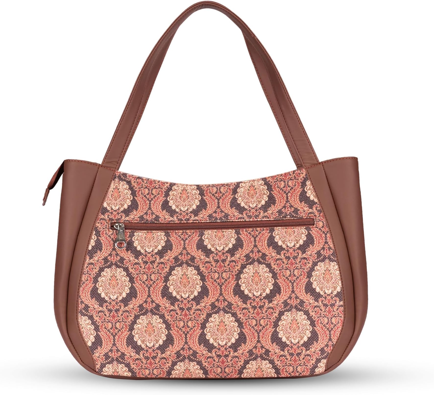 ZOUK Jute Handcrafted Vegan Leather Women's Shoulder Luna Handbags