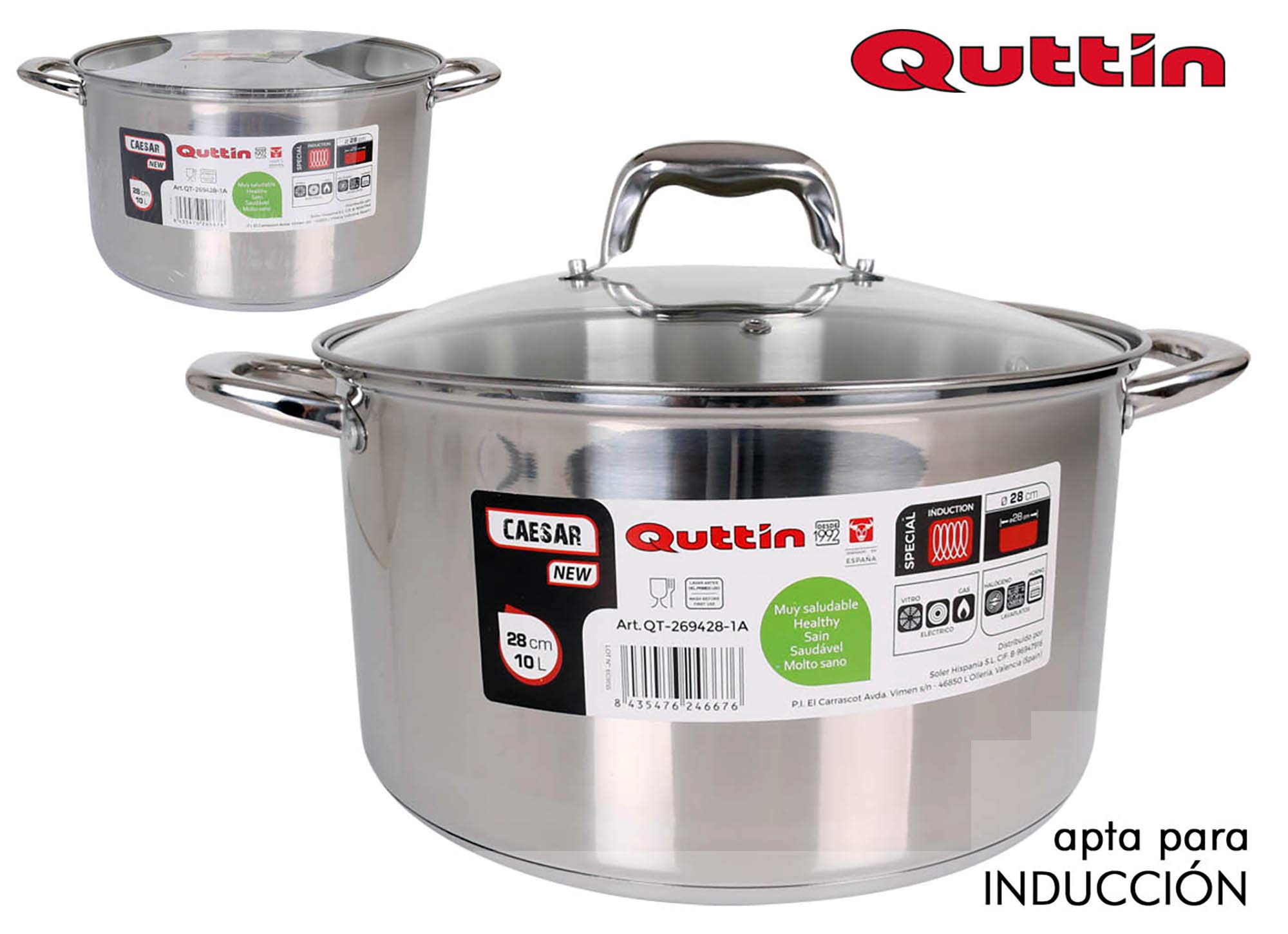 OLLA ACERO INDUCCION 28CM NEW CAESAR
