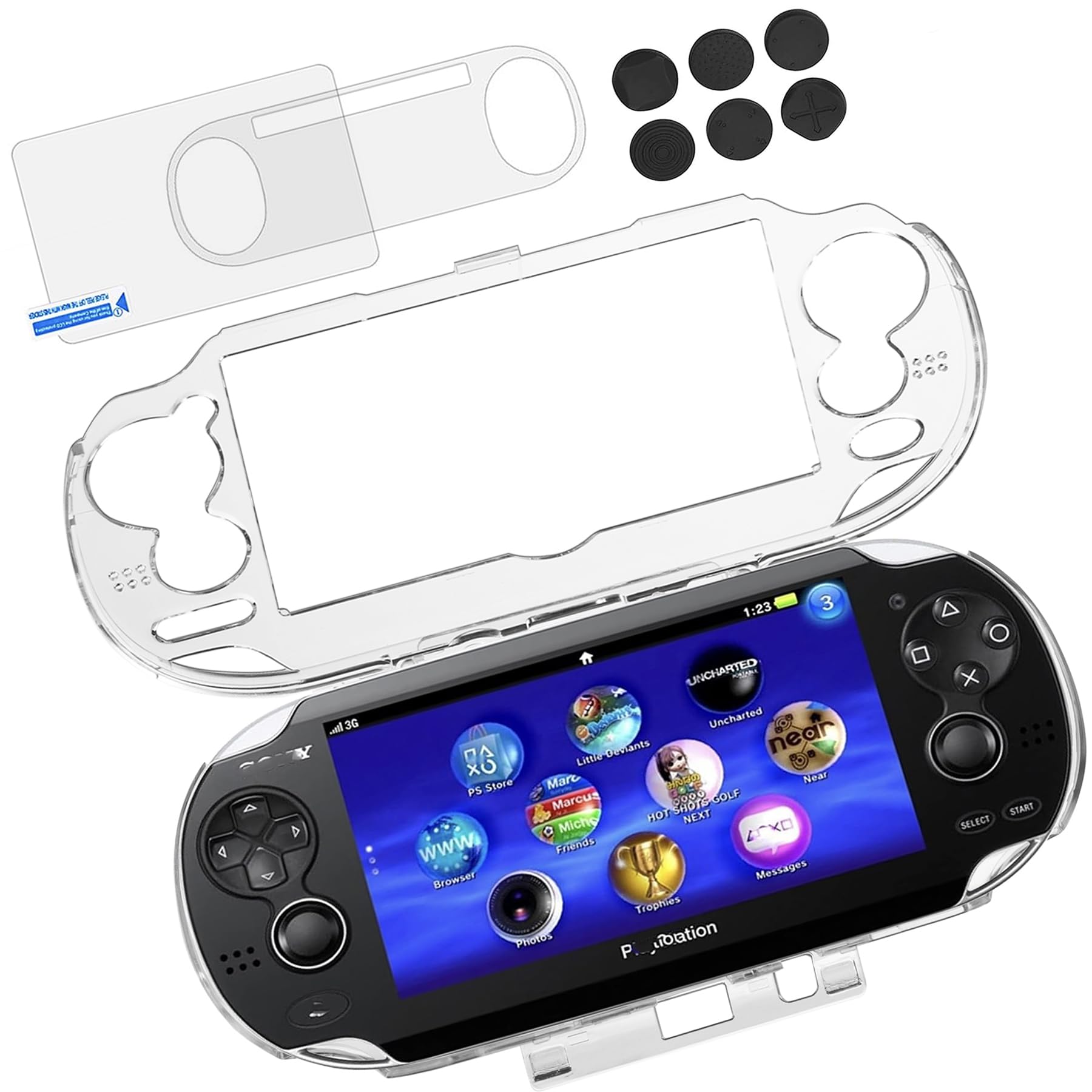Ultra Clear Crystal Transparent Hard Shell Protective Case Cover Skin for Sony PlayStation PS Vita PSV 1000 PCH-1000