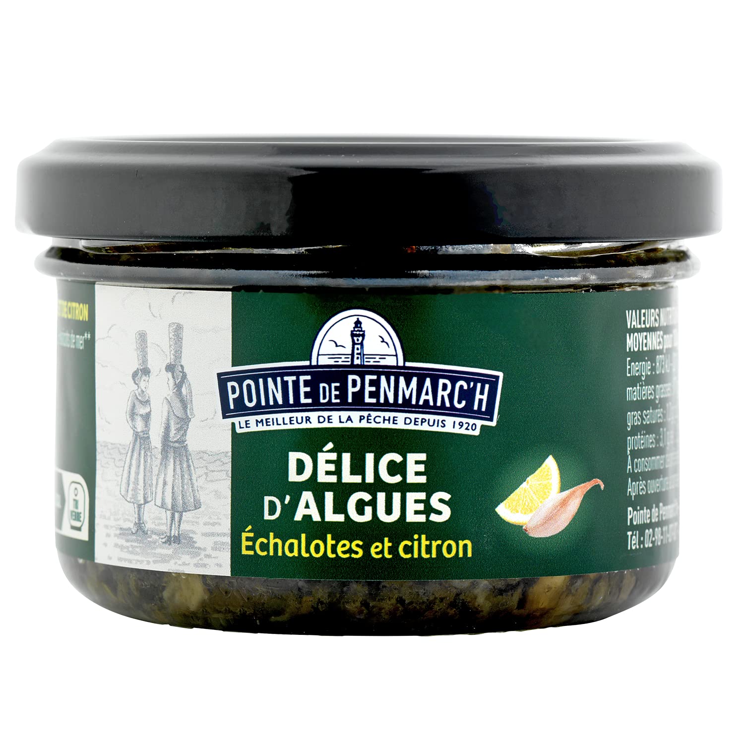 Délice d'algues échalotes et citron Pointe de Penmarc'h le lot de 2 verrines de 90 g - Livraison en 2 à 3 jours ouvrés depuis la Bretagne