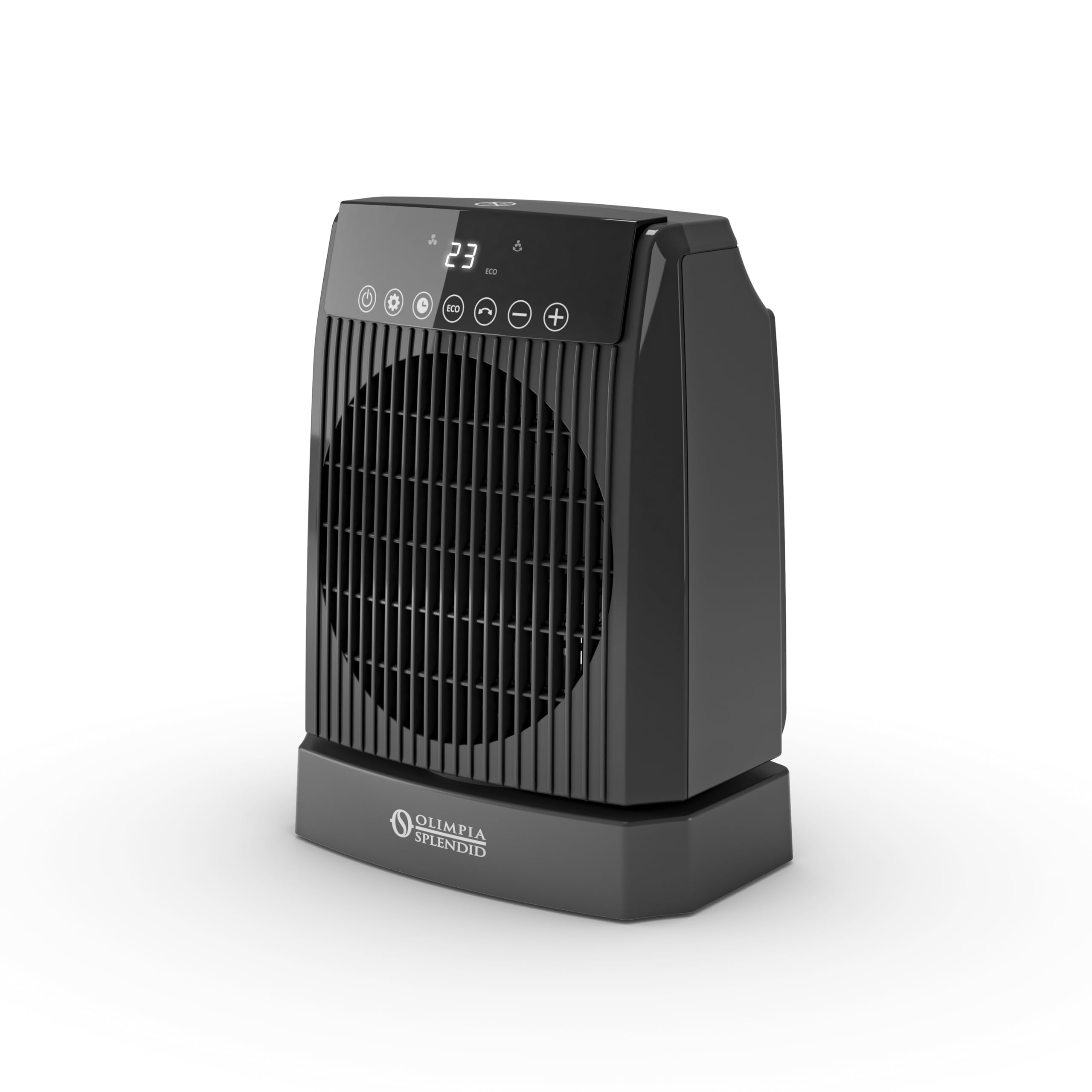 Olimpia Splendid, Caldo Soul, radiateur ventilateur avec puissance jusqu'à 2000W, chauffage, protection IP21, anti-basculement, Eco Mode pour réduire la consommation d'énergie et écran tactile