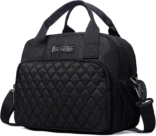 Scorlia Bolsa de almuerzo aislada para mujereshombres lonchera reutilizable lonchera refrigeradora organizador térmico de almuerzo con correa