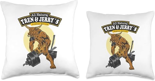 Miniatura 3 de I LOVE TREN Bodybuilder Bodybuilding Fitness Gym TREN ANABOLIC - Almohada de esteroides divertida para entrenamiento de culturista y gimnasio, 18 x