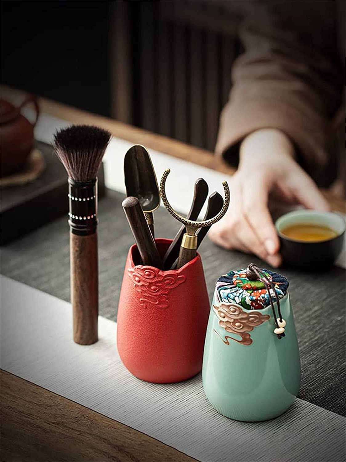 Amazon｜ティーキャニスター 保存容器 茶葉入れ 茶筒 お茶缶 手工 お茶
