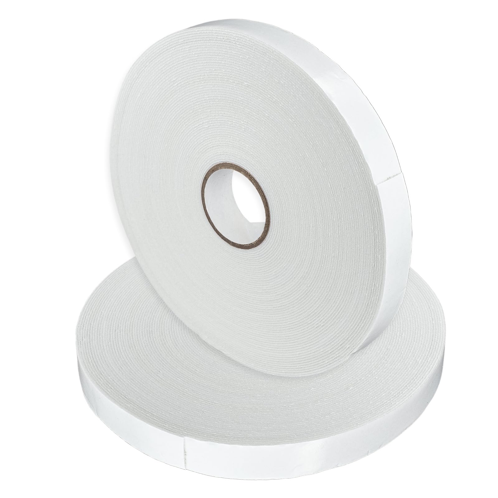 2 Rolls Double Sided White Pe Foam Tape, Outdoor and Indoor Heavy Duty Strong Weatherproof Adhesive Double Stick Foam Tape, Removable Without Residue for Home Office Decoration (65.6 Ft Long)