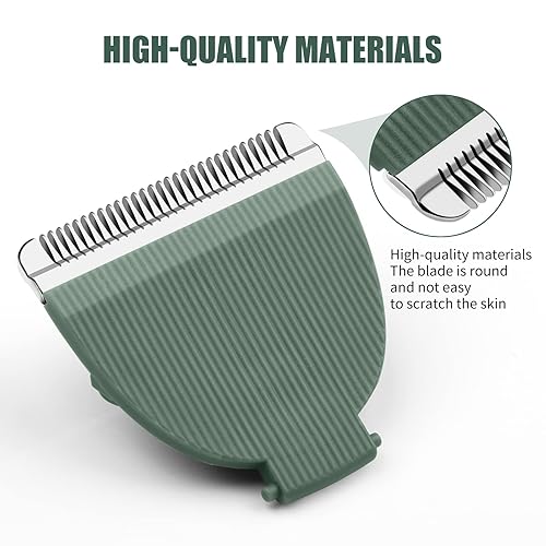 Miniatura 3 de Hojas de repuesto verdes para recortadora Meridian, cuchillas de repuesto de cerámica higiénica compatibles con recortadora de cuerpo Meridiano