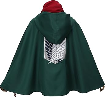 Micotaku Attack On Titan Officially Licensed Scout Regiment Plush Cloak And Scarf Cosplay Costume