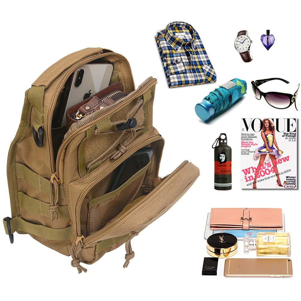 flintronic Sling Bag, Bolsa de Pecho, Puerto Crossbody para Hombres Mujeres Senderismo Ligero Ciclismo Mochila de Viaje para Acampar