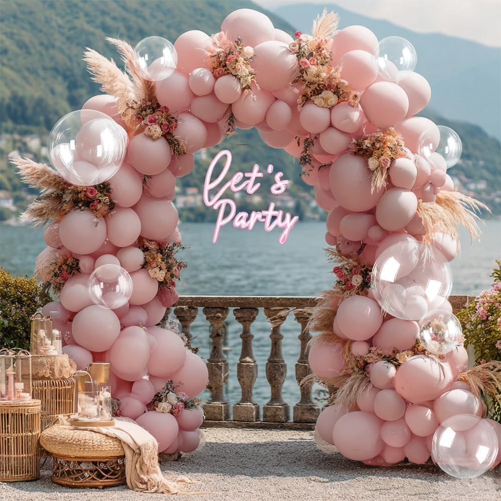 Pink Blue Green Balloon Garland Double Stuffed Dusty Light Pink Blue Green Balloons Different Sizes 18In 12In 5In Dusty Balloon Arch Kit For Baby Shower Gender Reveal Birthday Party Decorations