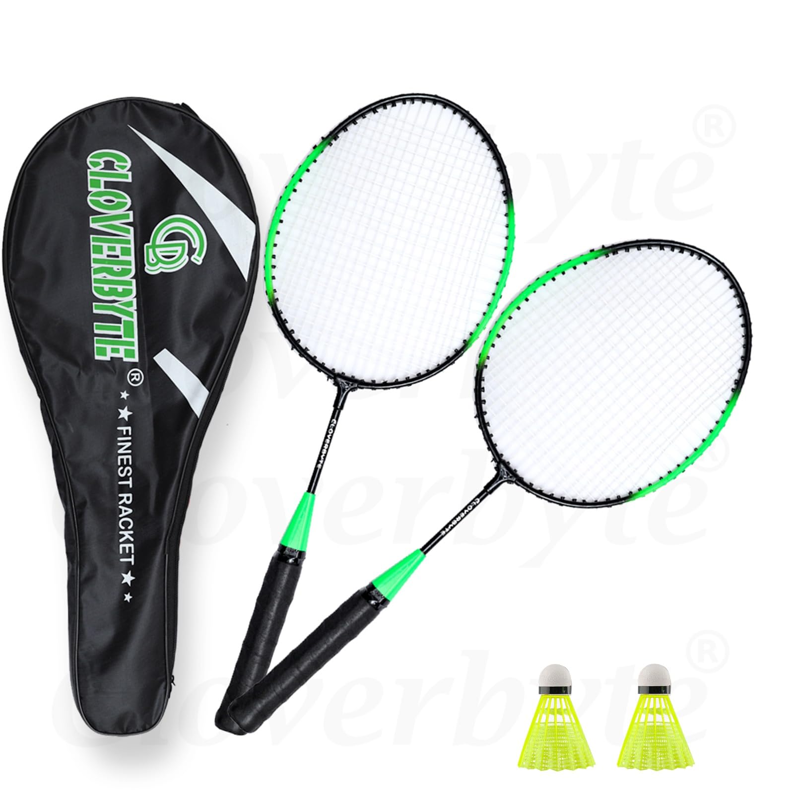 CLOVERBYTE Exotic Green Kids Racket with 2 Shuttlecock and Cover for Kids Badminton Kit-image-25