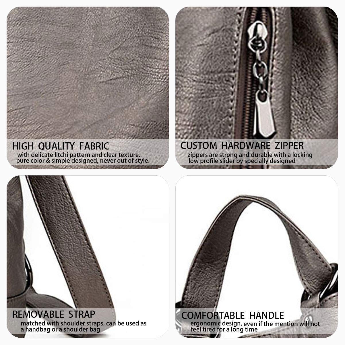 DEERWORD Donna Borse a Zaino Borsa a Zainetto Elegante Tracolla Zaini Firmate Marca Zainetti Antifurto PU pelle 5255 1 pz