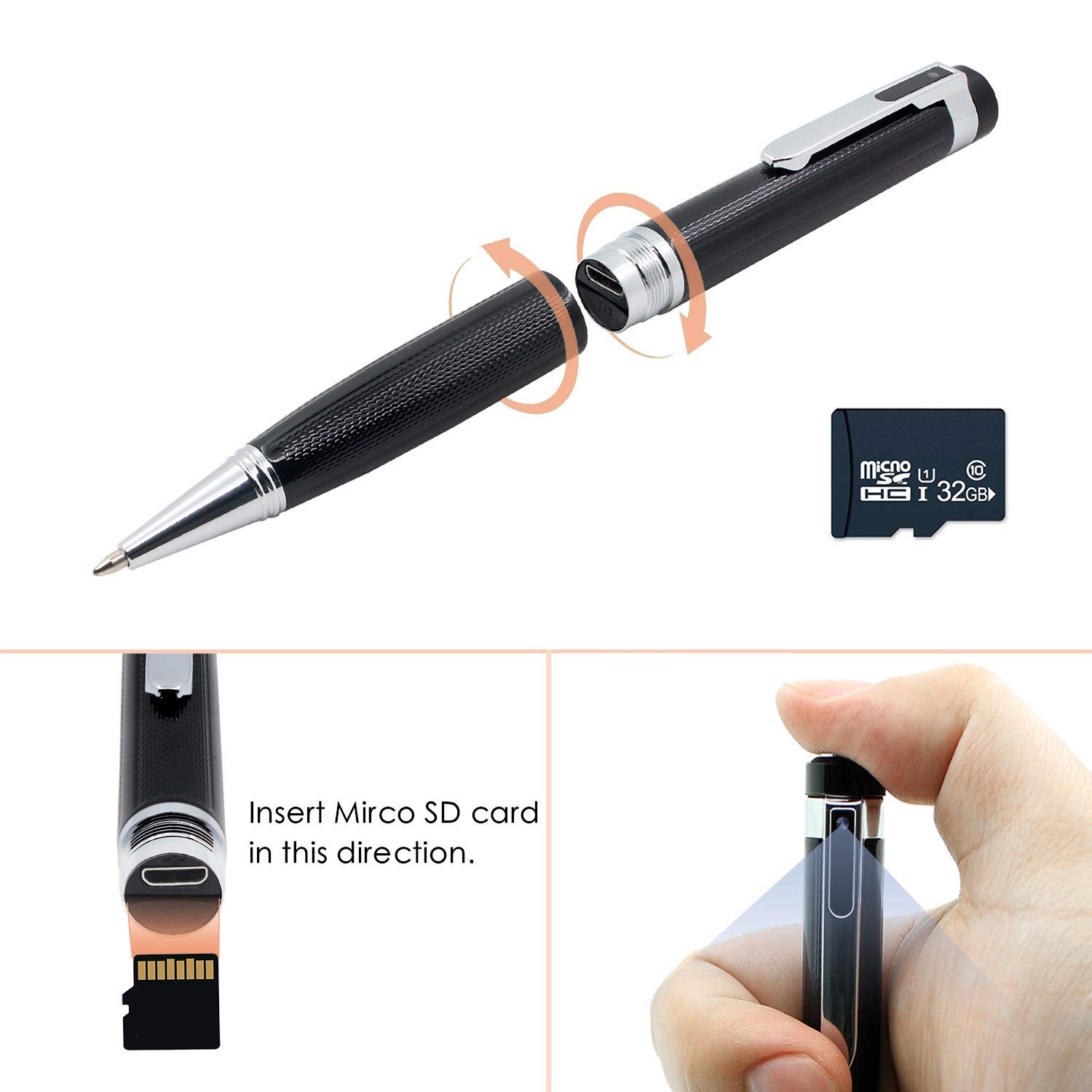 Spy Camera Pen Hidden Camera Premium Pack Mini Spy Camera 1080p