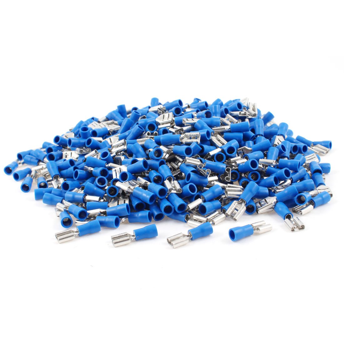 uxcell FDD2-250 Connettore terminale a forcella femmina isolato per cavo AWG 16-14, 1000 pezzi