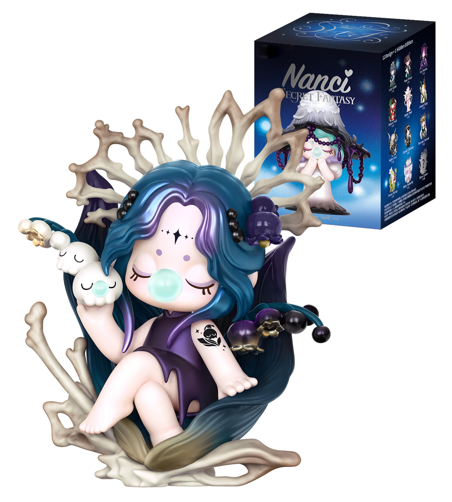 ROBOTIME Nanci Secret Fantasy Blind Box Figure, Gothic Fantasy Collectible Art Toy, 1 Random PVC Figure from 12 Styles + 1 Hidden (1:144), Mystery Anime Vinyl Figure Gift for Collectors