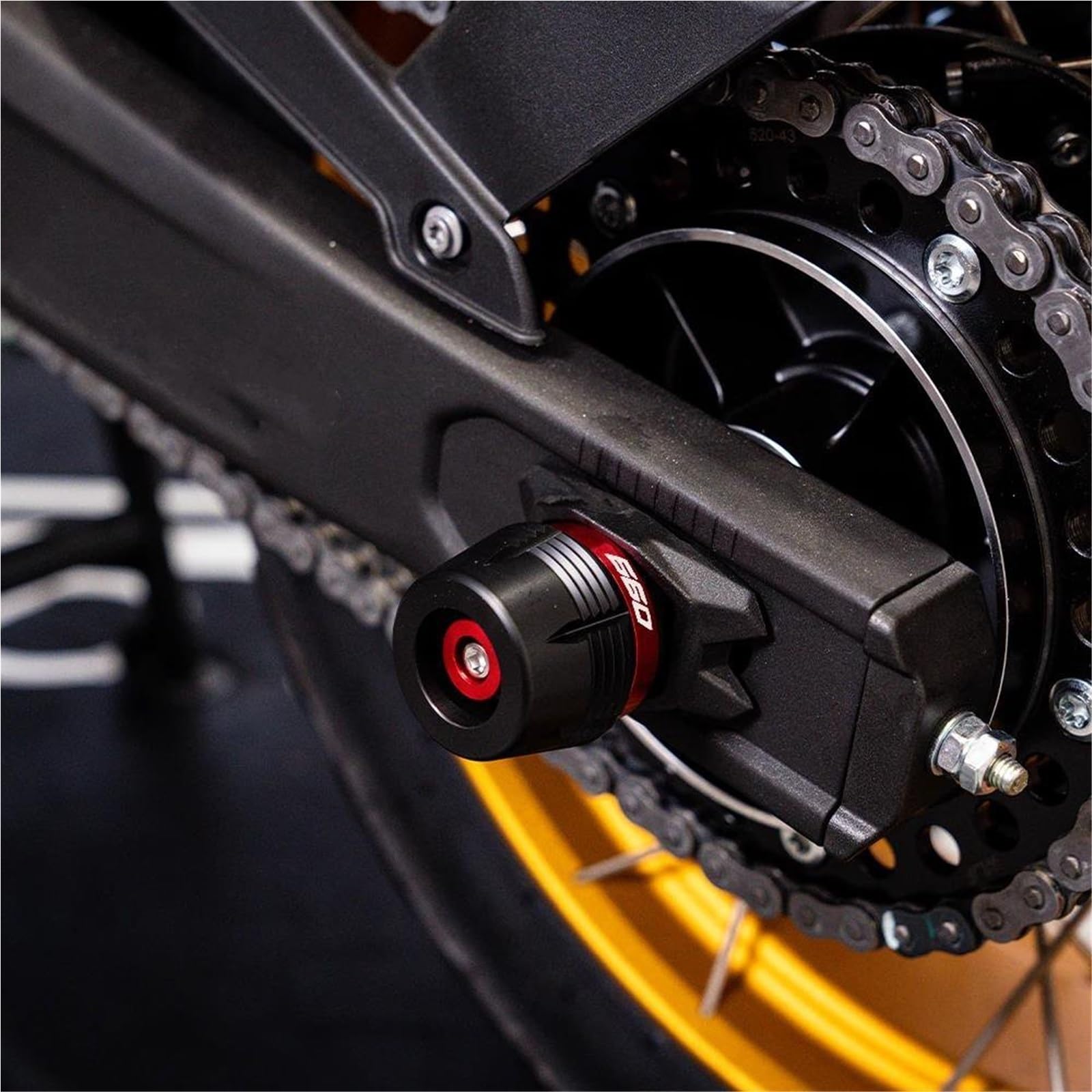 Protection Anti-Chute pour Fourche Avant Et Arrière De Moto pour Aprilia RS 660 RS660 TUONO660 Tuono 660 Factory 2021-2025 Anti-Collision Protection(Rouge,Devant)