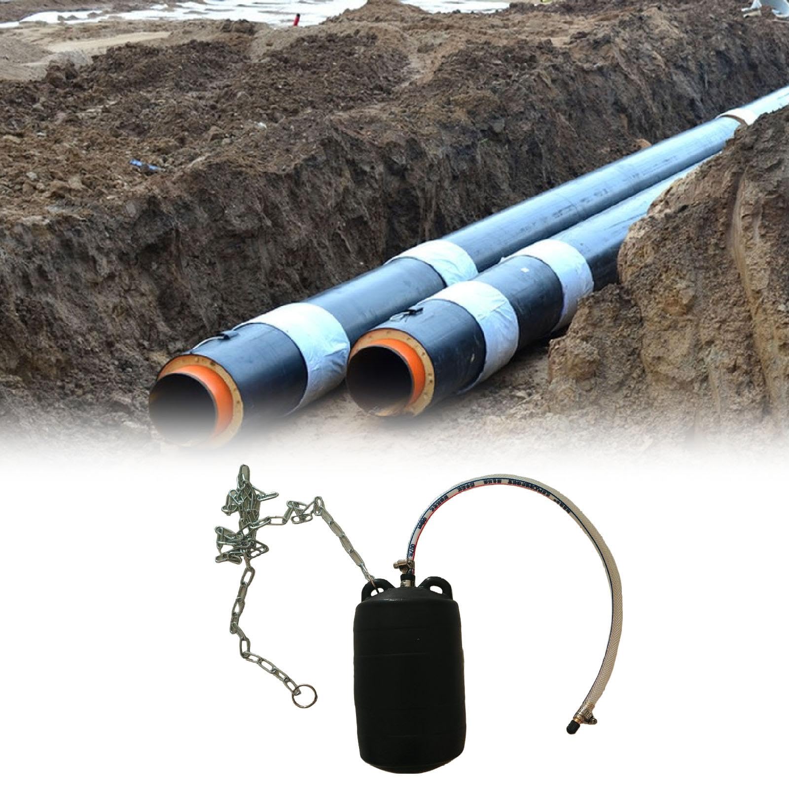 F Fityle Bouchon Gonflable en Caoutchouc pour Tuyauterie, Obturateur Étanche, Kit de Test de Fuites pour Canalisations et Égouts, Outil de Réparation pour Plombiers, Dn100mm Dn110mm