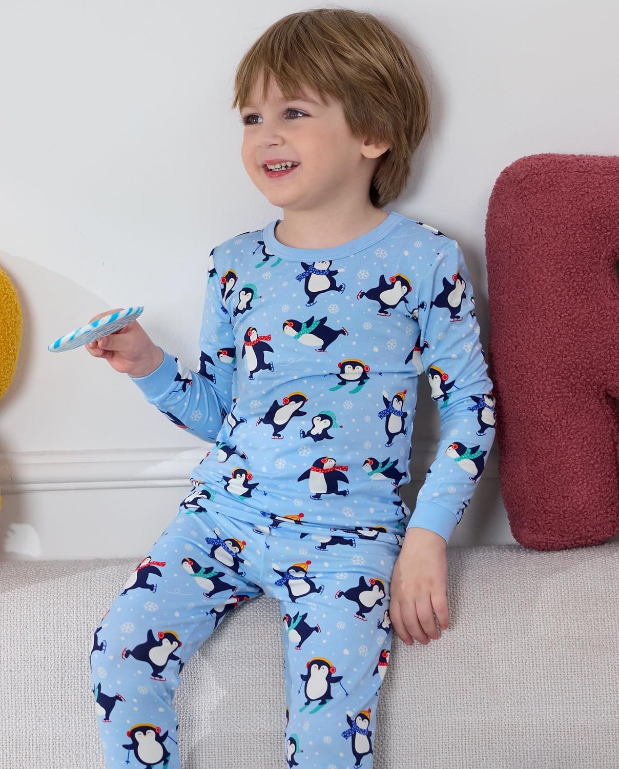 Bamboo Viscose Toddler Pajamas Boys Girls Baby 12M-8Y Pjs Sets Kids 2pcs Long-Sleeve Snug fit Sleepwear - Image 6