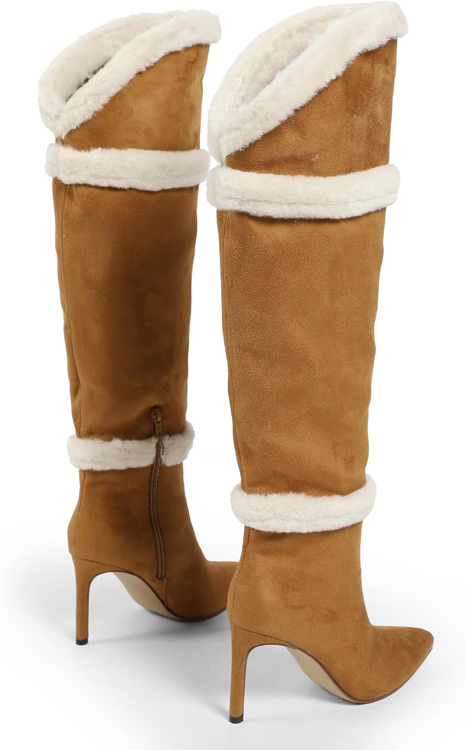 Women Knee High Boots 3 In Stiletto Heel Pointed Toe Tall Side... - Picture 28 of 40