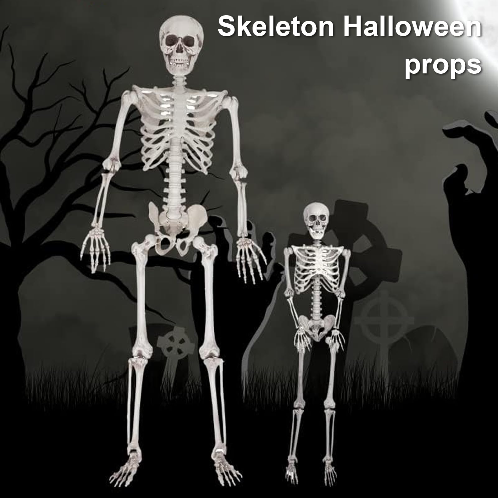 Lebensgroßes Skelett Aus Kunststoff (91 Cm) – Bewegliche Gelenke Für Halloween, Gruselparty & Deko