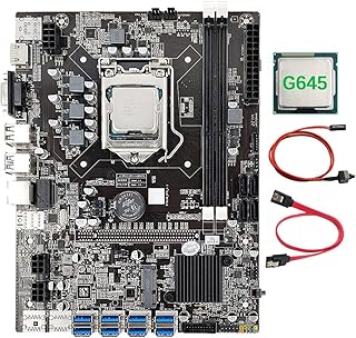 B75 8 Scheda BTC Mining Scheda Madre+G645 CPU+ SATA+ Switch 8XUSB3.0 a PClE 1X Slot LGA1155 DDR3 MSATA ETH