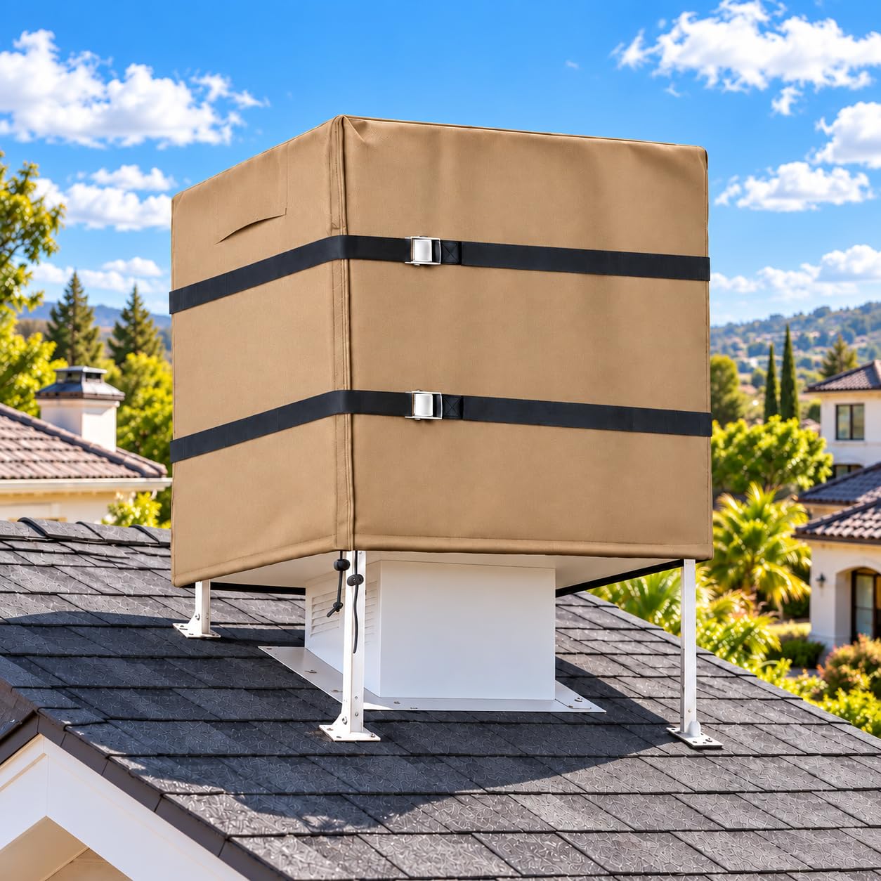 Down Draft Evaporative Cooler Cover for Roof Swamp Cooler,37"Wx37"Dx40"H