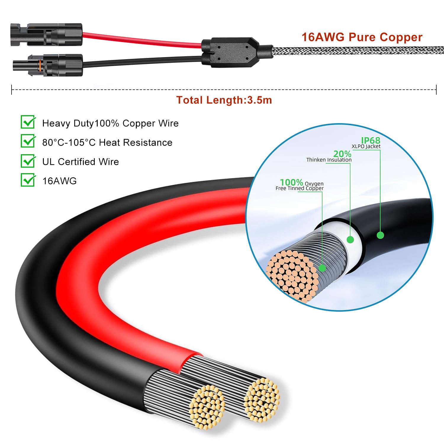 Cavo Ricarica Solare XT60 0.6m - Adattatore Per Powerstation EcoFlow, Bluetti E Pannelli Solari - Foto 5