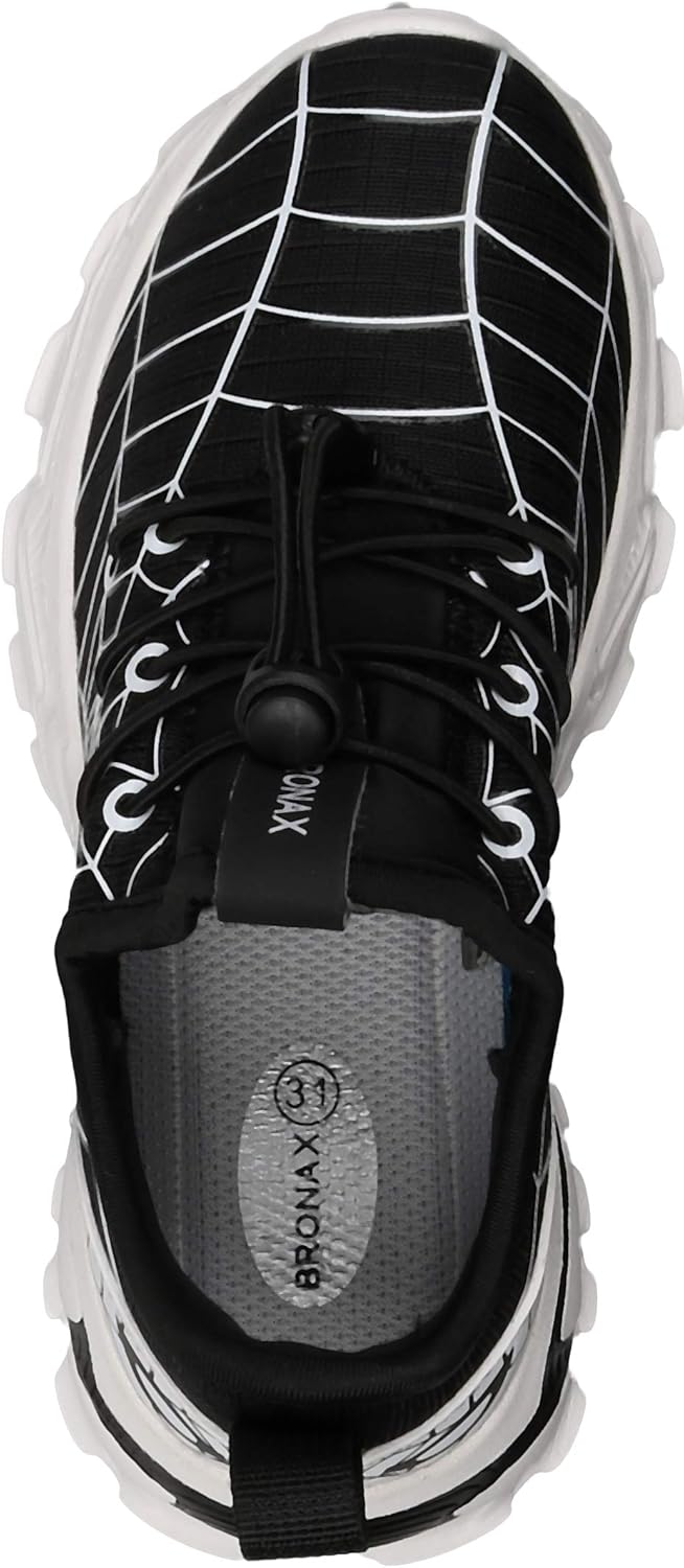 BRONAX Little/Big Boys Tennis Shoes | Comfortable & Lightweight Sneakers for Kids 1 Little Kid Black/White