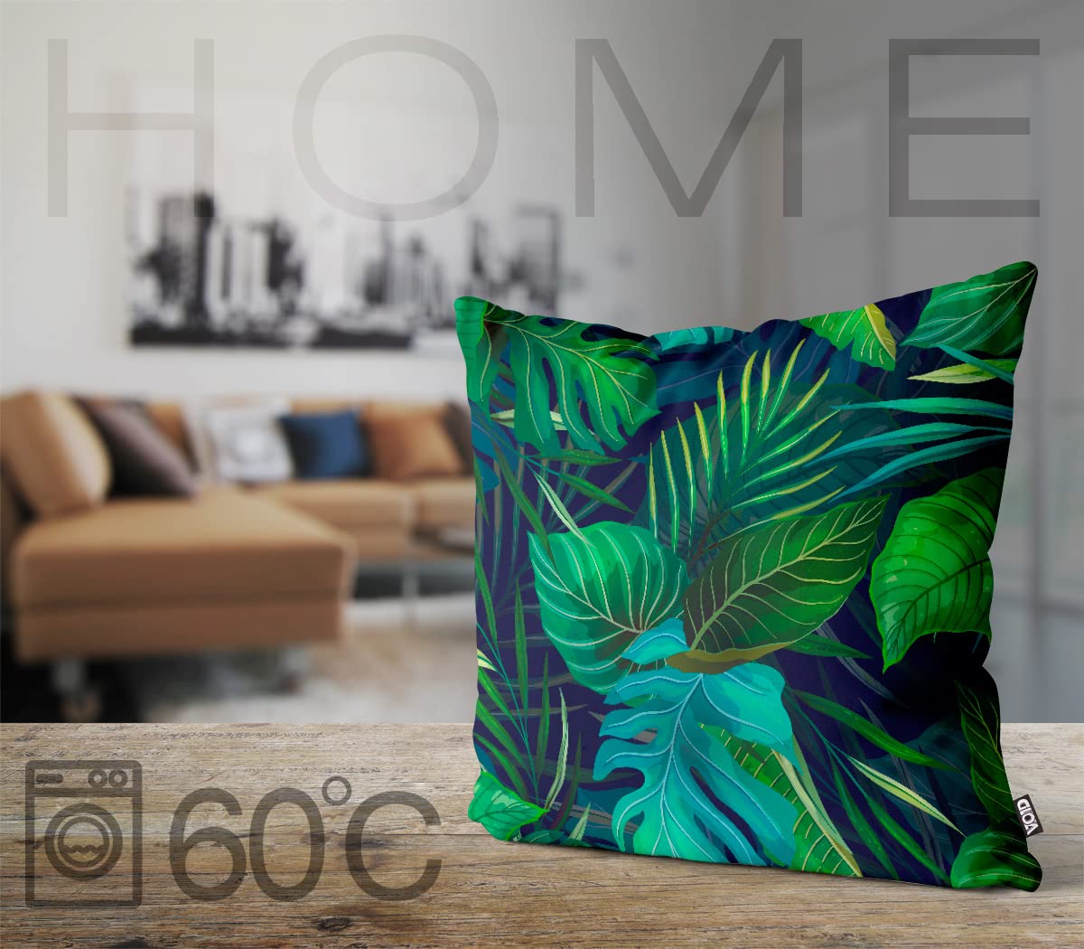 VOID Flat Exotic Plants Kissenbezug Kissenhülle Sofakissen Kissen Deko Ostern Outdoor-Kissen Dekokissen, Kissen Größe:60 x 60 cm