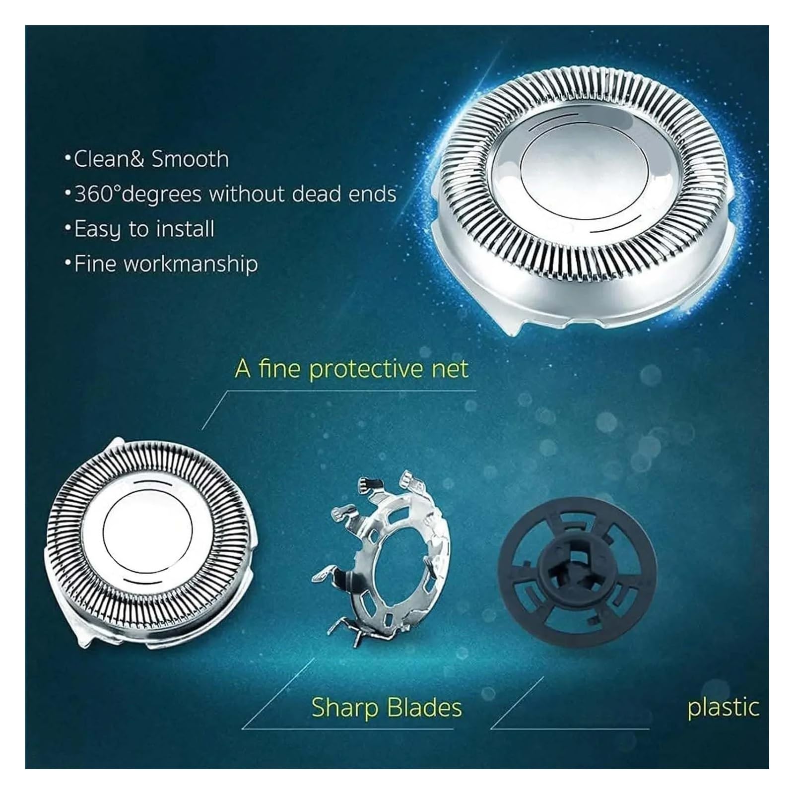 Porte-tête De Rasoir Pour Philips Norelco HQ7390, HQ7180, HQ7160 - Blanc/noir, Générique, Neuf
