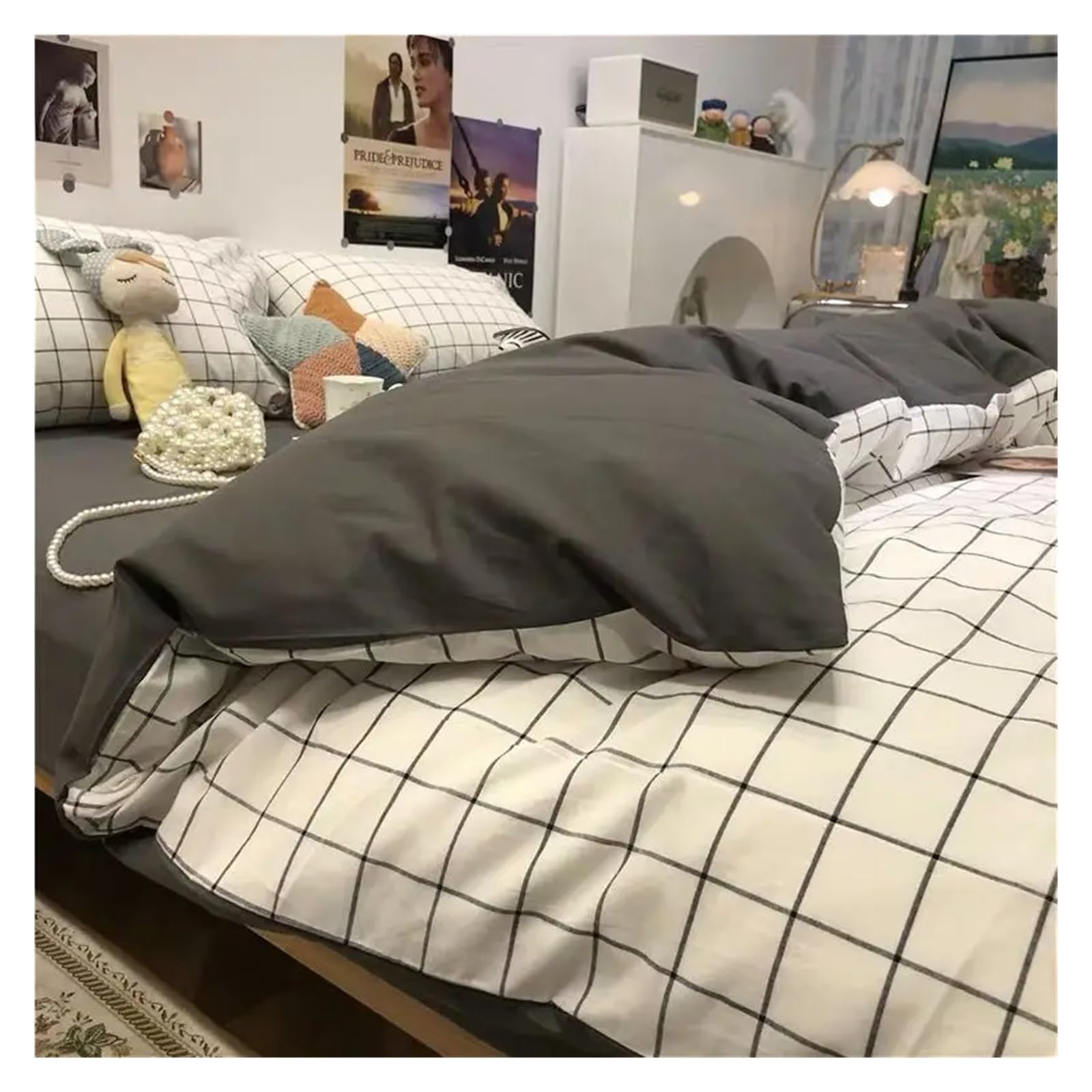 Amazon.com: YIZUFU Twin Size Cute White Duvet Cover with