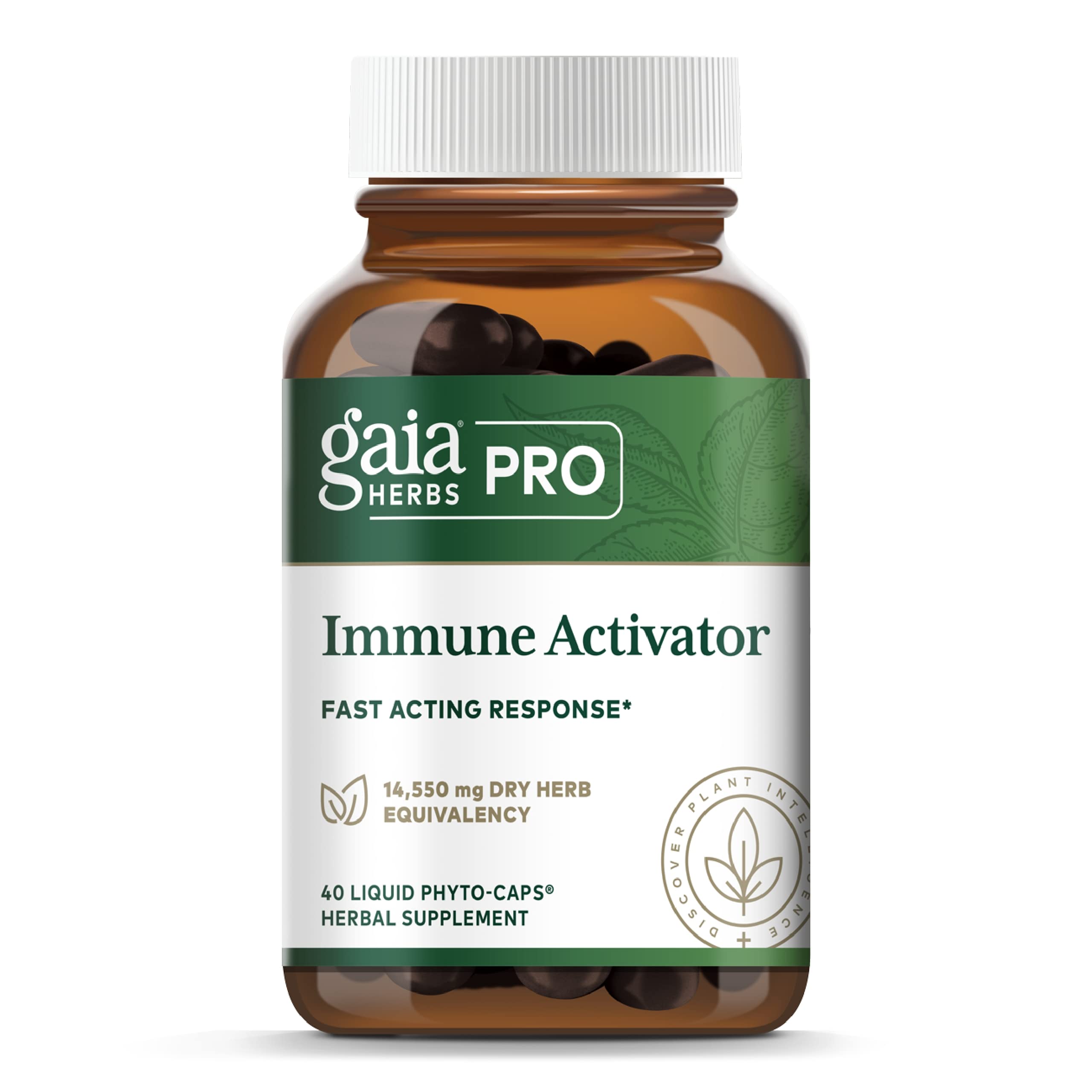 Immune Activator - Immune Support Supplement - Features Echinacea, Ginger Root, Elderberry & Andrographis - Vegan, Dairy-Free & Gluten-Free - 40 Liquid Phyto-Caps (20 Servings)