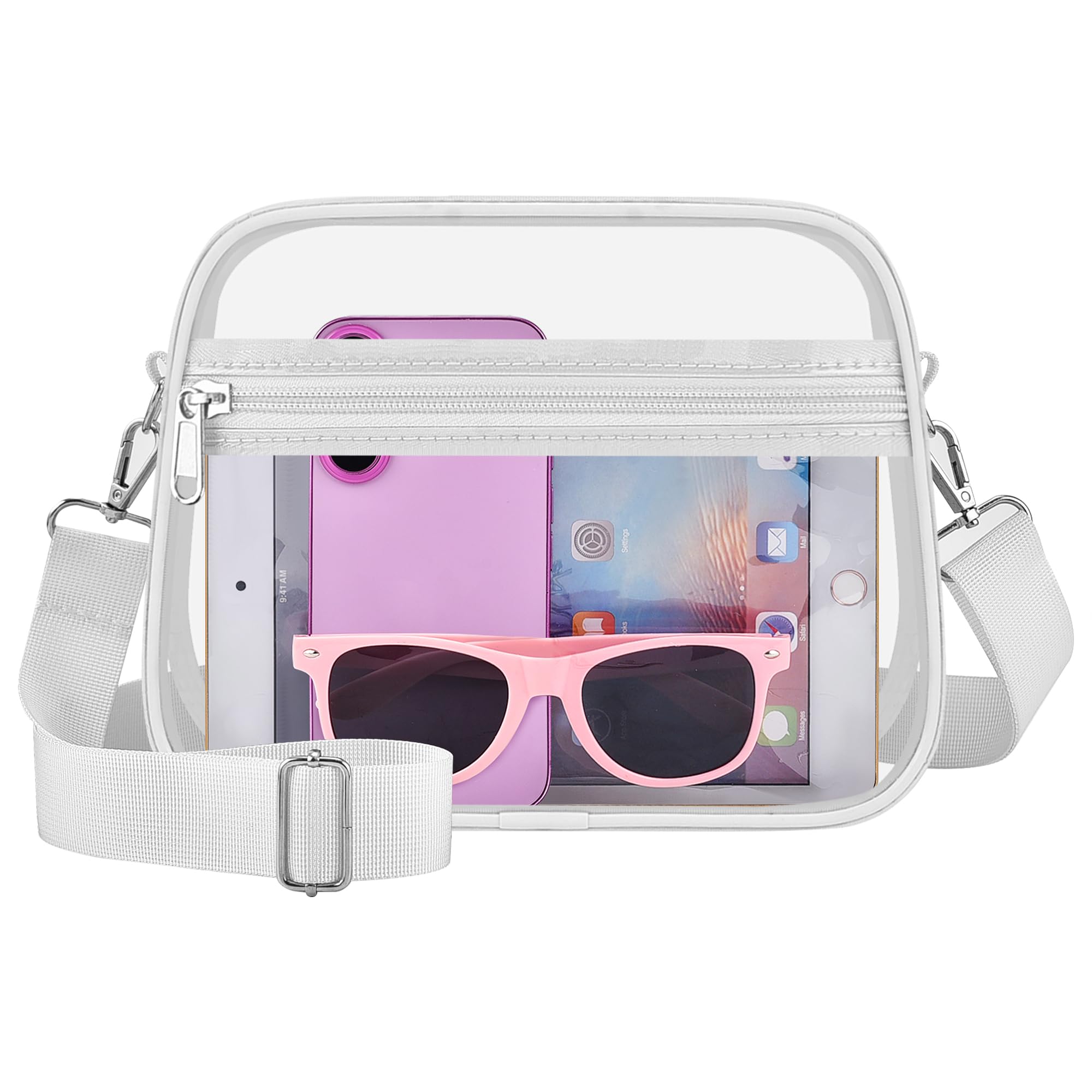 Oraben Clear Bag for Stadium Events Clear Purse Stadium Bag Satchel Handbags for Sports Events Concerts Festivals