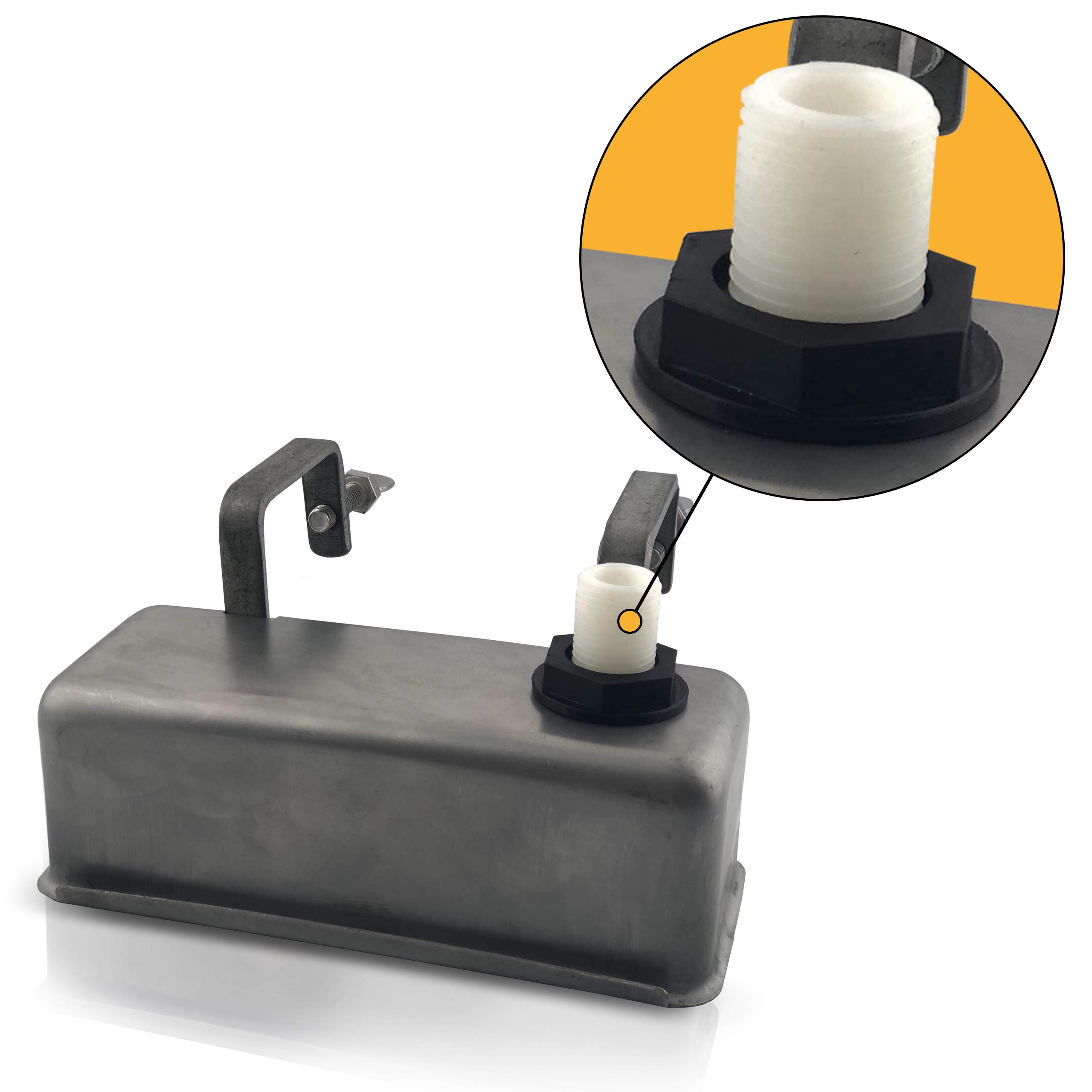 Einhänge-Schwimmerventil 1/2 Zoll mit Außengewinde/Schwimmer mit Edelstahlgehäuse mit Außengewinde für Tränke, Weidentränke, Viehtränke, Wassertank, Tränke für Tiere