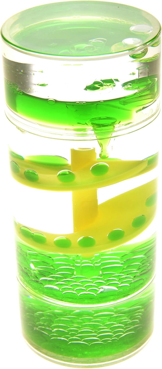 PowerTRC Cylinder Liquid Motion Bubbler, Liquid Sensory Toy Timer, Calm and Relaxing Fidget Desk Toy, Helps with Anxiety, Austism, ADHD. Gifts for Adults Classroom and Office
