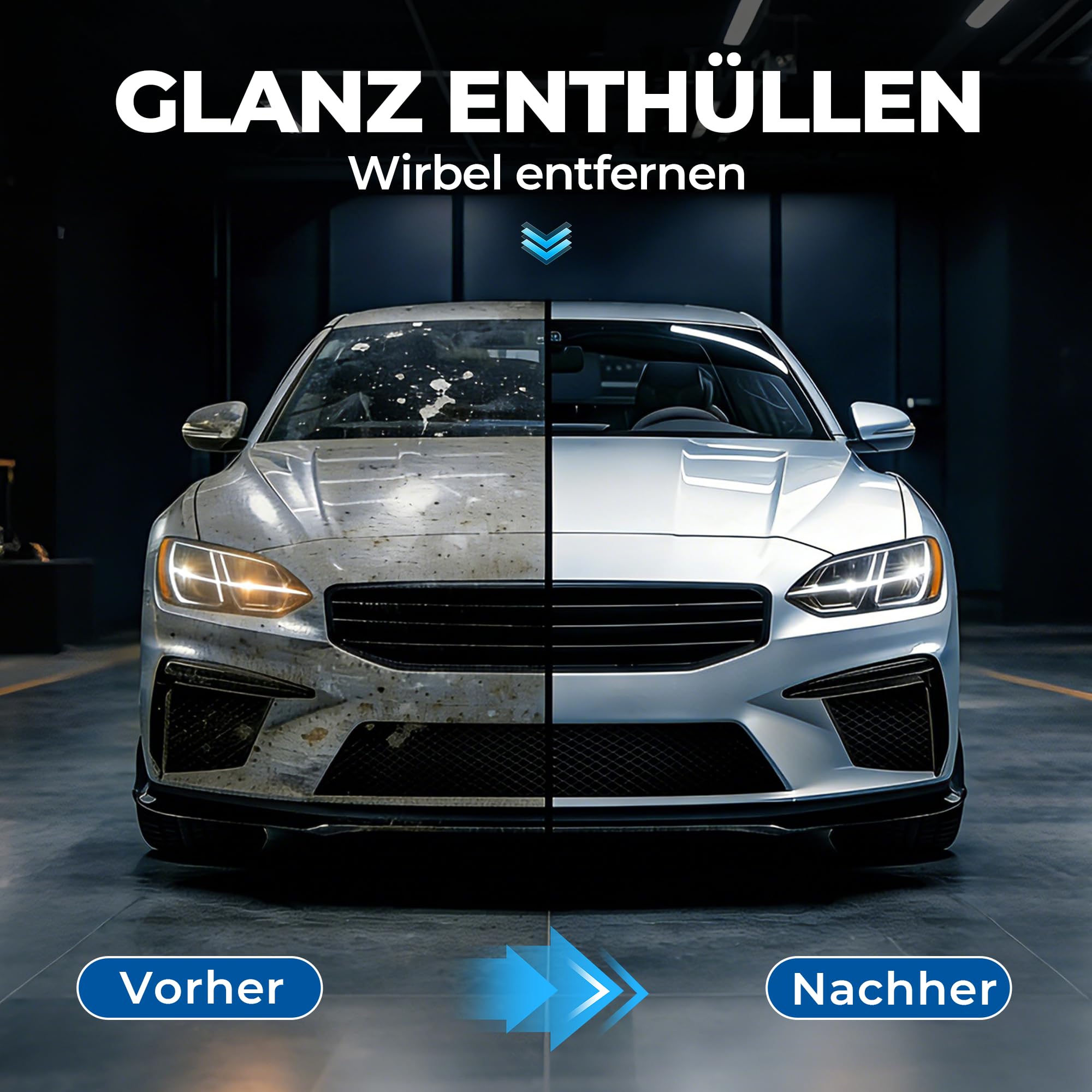 DongCheng Akku Poliermaschine für Auto, 2x 4,0Ah Batterie,Bürstenloser Rotationspolierer, Sanftanlauf, 6 Gang Drehzahlregelung – Ideal für Lackpflege und Kratzerentfernung