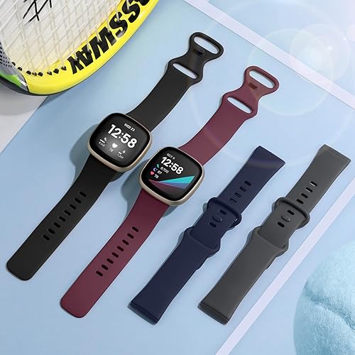 Miniatura 3 de Getino Compatible con Fitbit Sense 2Sense BandsVersa 4Versa 3 bandas para mujeres y hombres, accesorios deportivos de silicona, correa para Fitbit