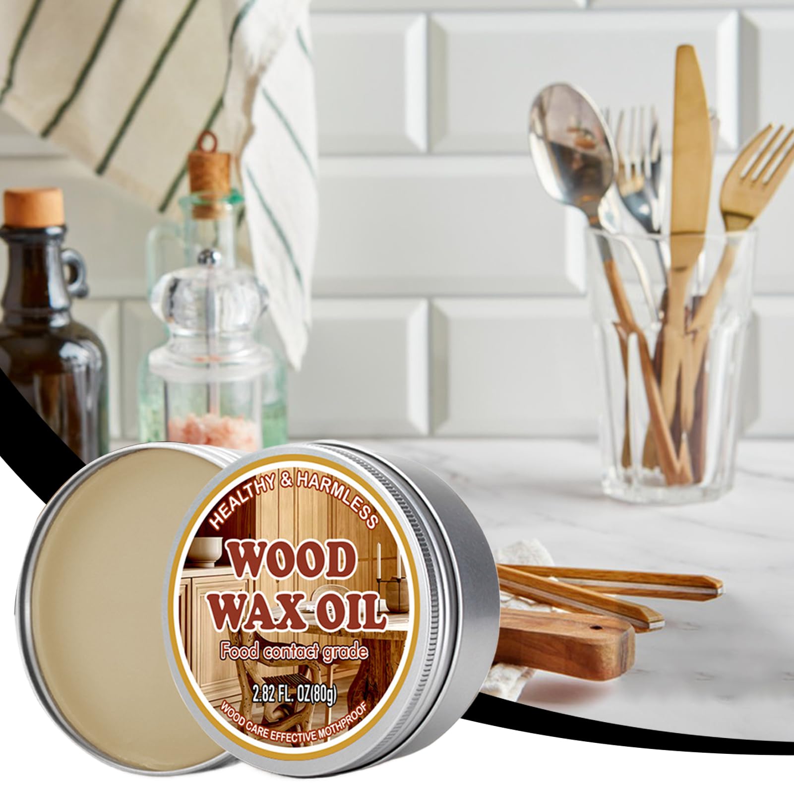 Wosk do drewnianych desek do krojenia - produkt do pielęgnacji deski do krojenia | Naturalna pielęgnacja mebli i szuflad 80g