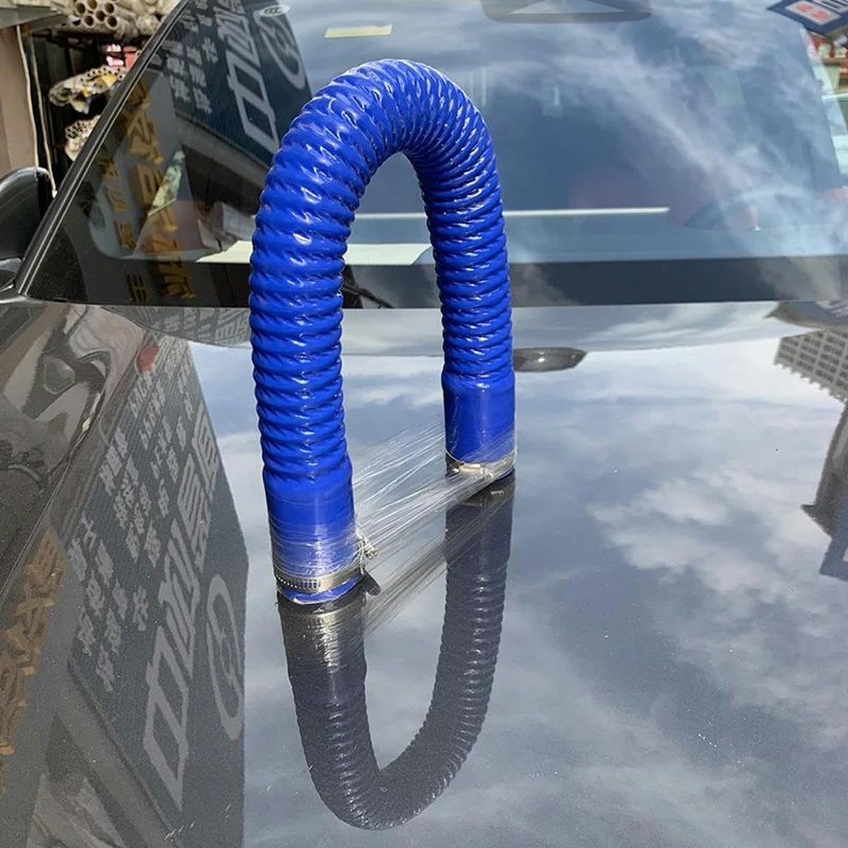 Tuyau flexible en silicone bleu ID 90mm long 600mm pour radiateur et admission