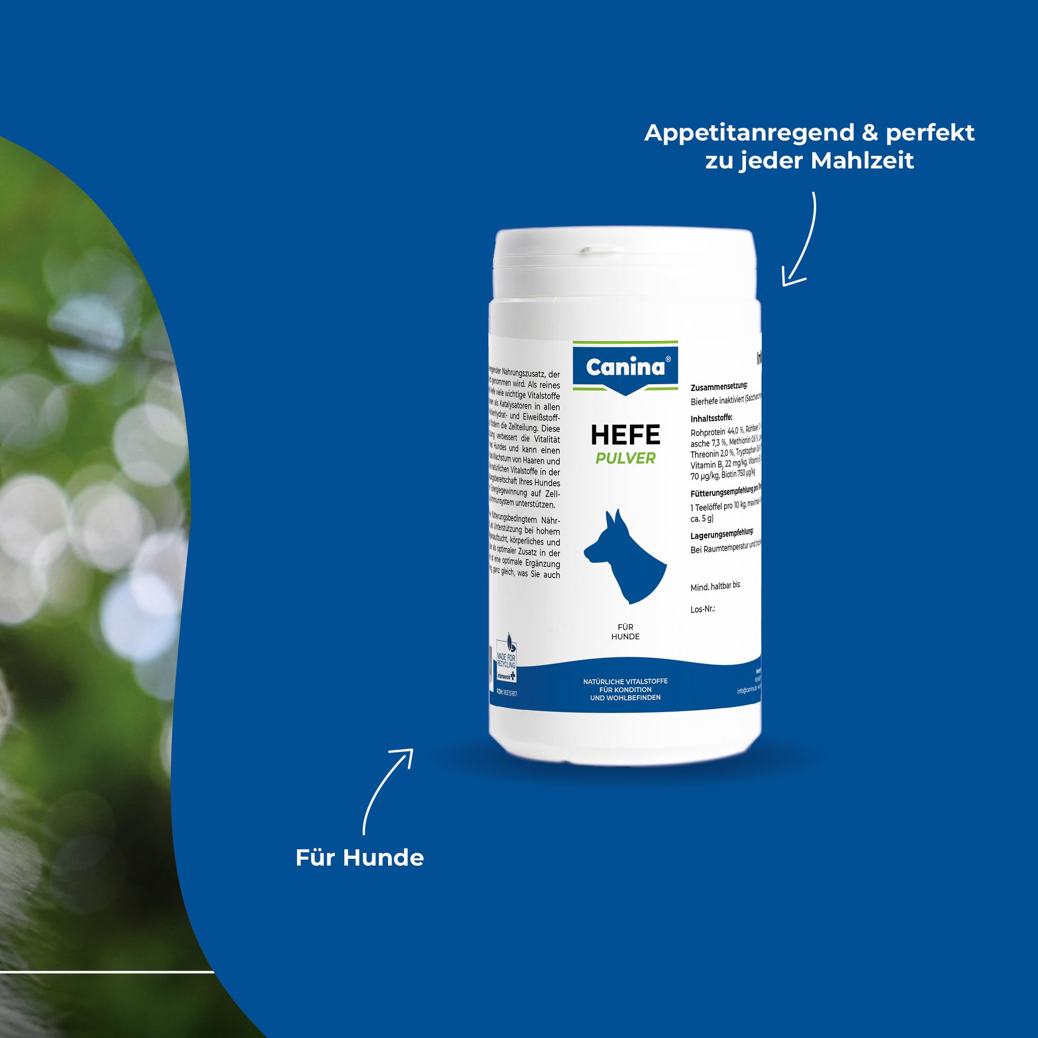 Canina Pharma Hefe Pulver 600g