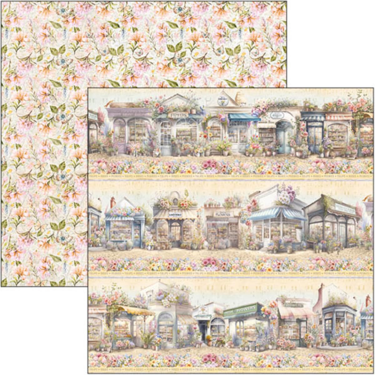 Ciao Bella Flower Shop 12"x12" Patterns Pad, Pastel - Image 3