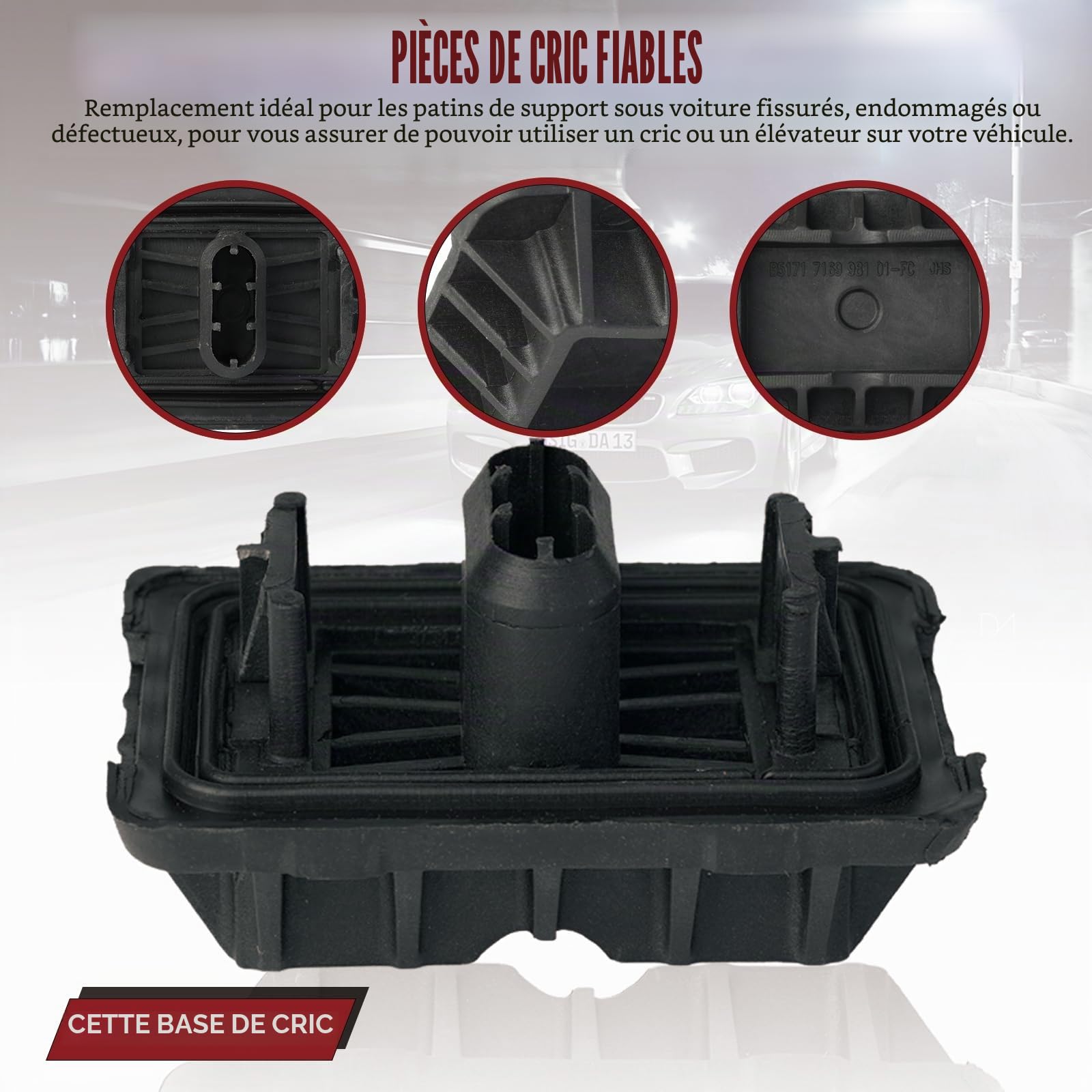 4 pièces de levier de levage avant et arrière 51717169981 pour BMW 1 2 3 4 6 Series F20 F21 F30 F31 F32 F33 F34 MINI 2270017 48415 (4 pièces)