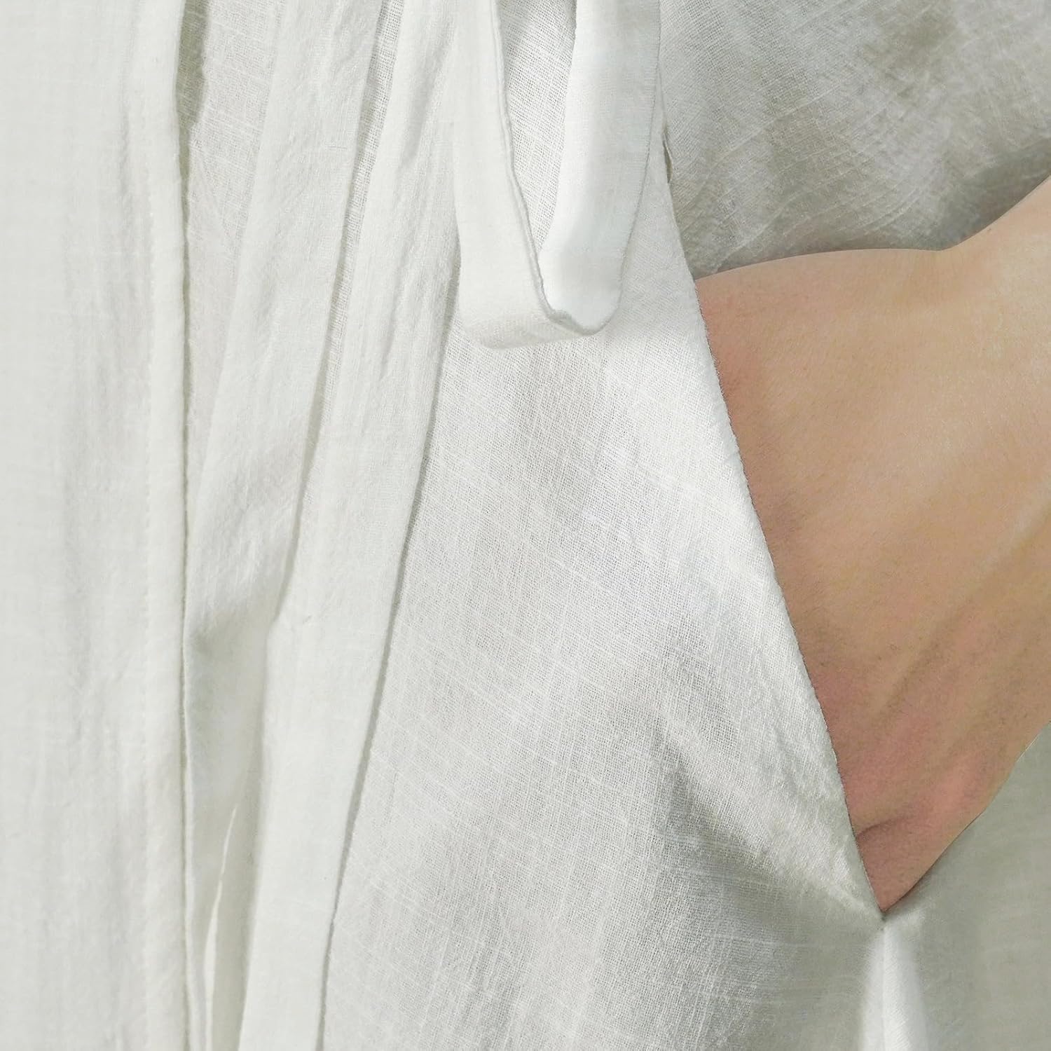 Mingyuezai Womens Wrap Skirt Ankle-Length Vintage Linen Skirts - Image 2